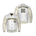 Personalized Milwaukee Brewers Varsity Jacket – White Cream Home Style, Custom Name & Number-3