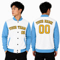 Personalized Milwaukee Brewers Varsity Jacket – White Sky Blue City Style, Custom Name & Number-1