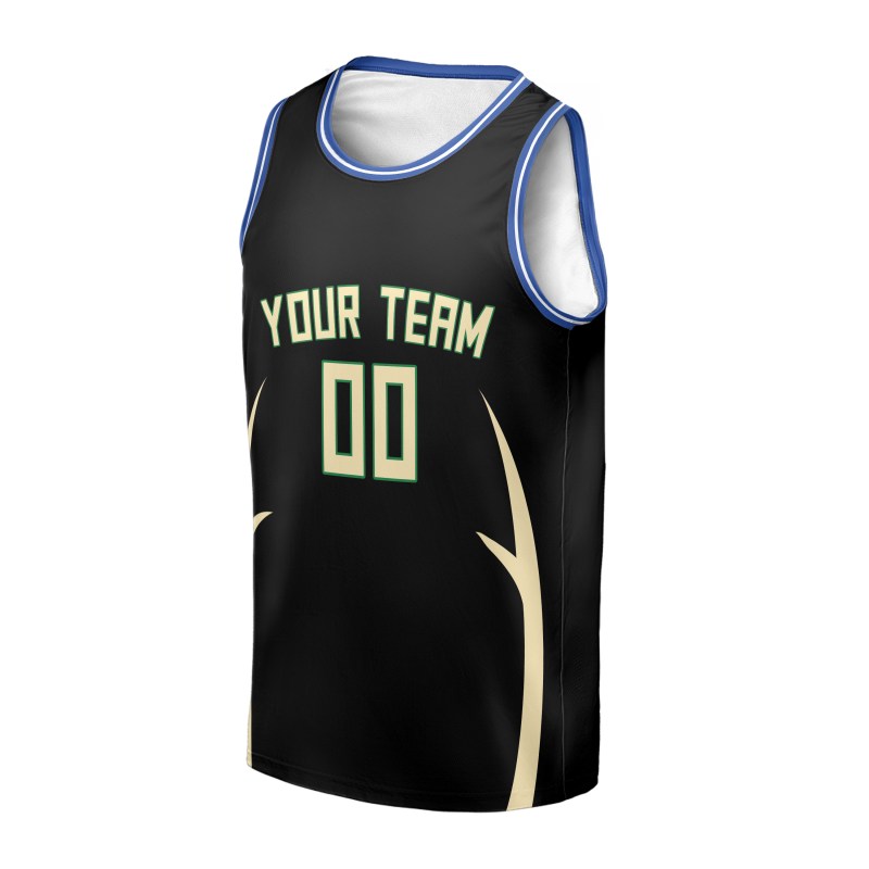 Personalized Milwaukee Bucks Basketball Jersey - Black Fast Break Player Statement Style, Custom Name & Number-3