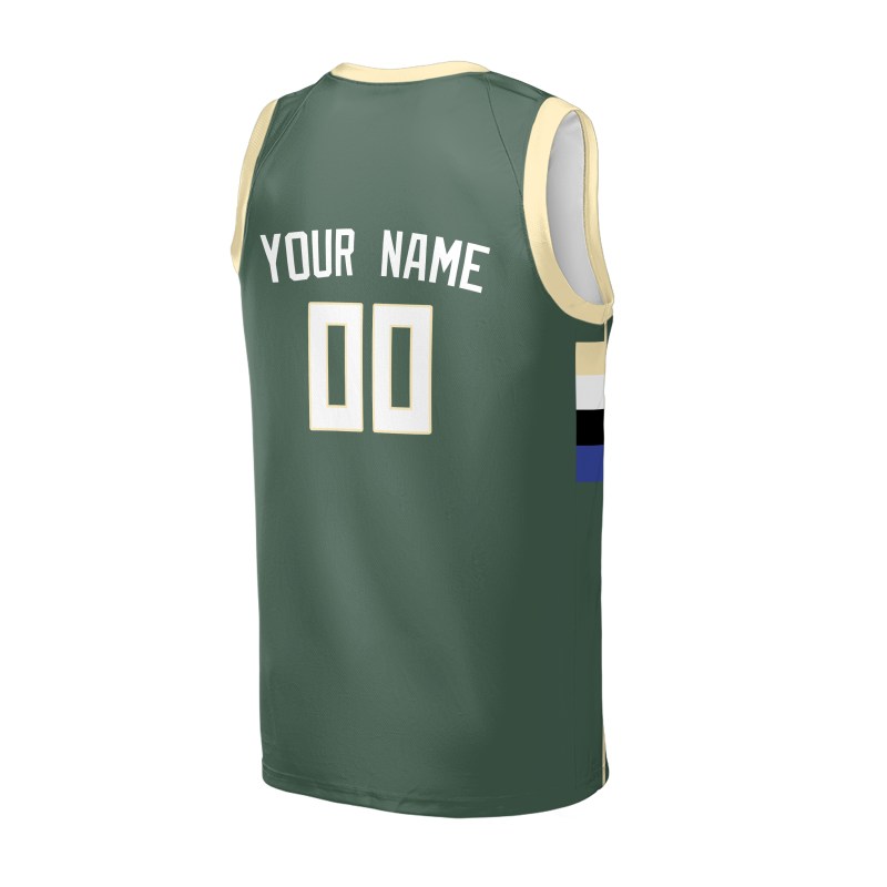 Personalized Milwaukee Bucks Basketball Jersey - Green Swingman Icon Style, Custom Name & Number-4
