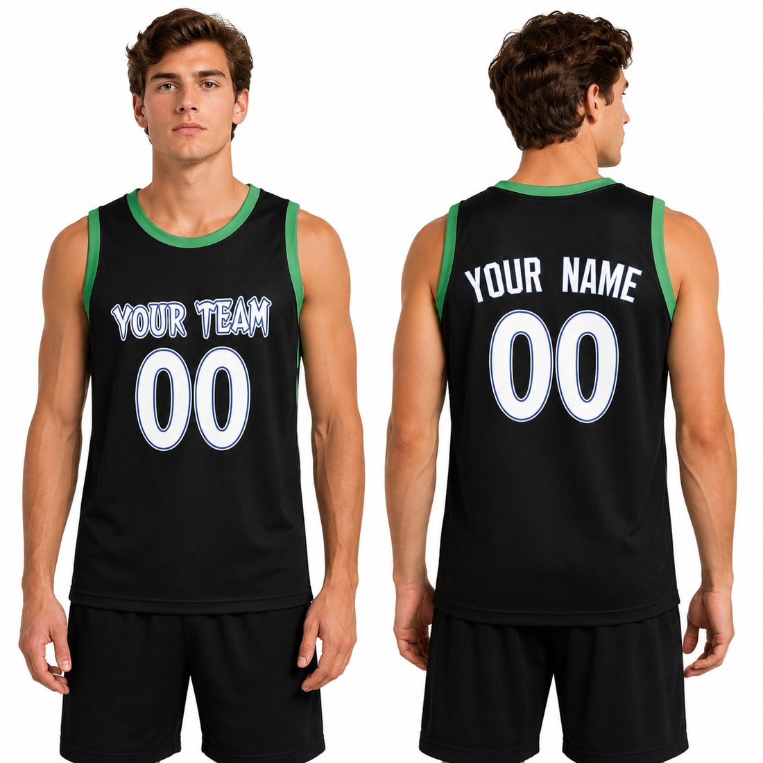 Personalized Minnesota Timberwolves Basketball Jersey - Black Swingman Hardwood Classics Style, Custom Name & Number-1