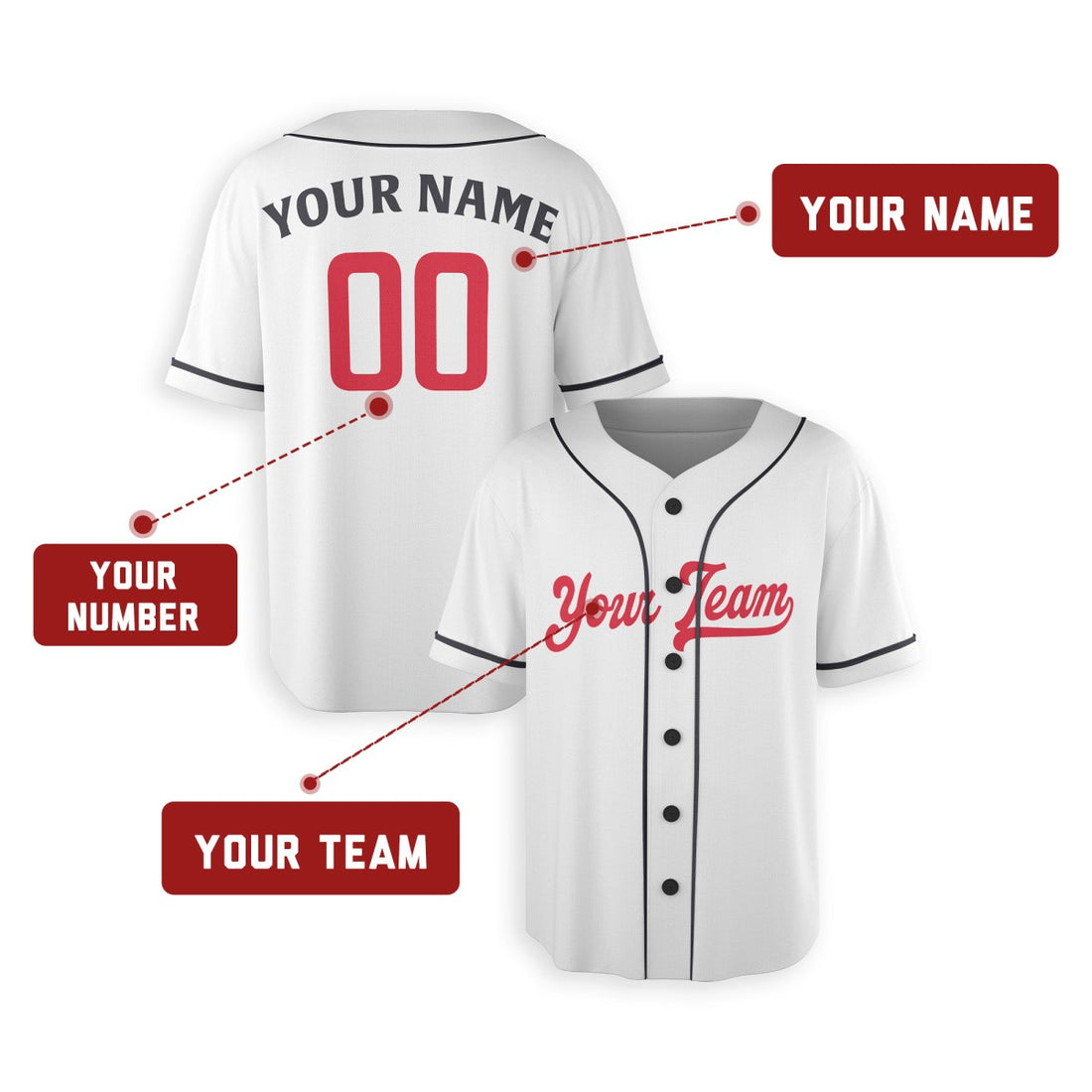Personalized Minnesota Twins Baseball Jersey - White Home Style, Custom Name & Number-1