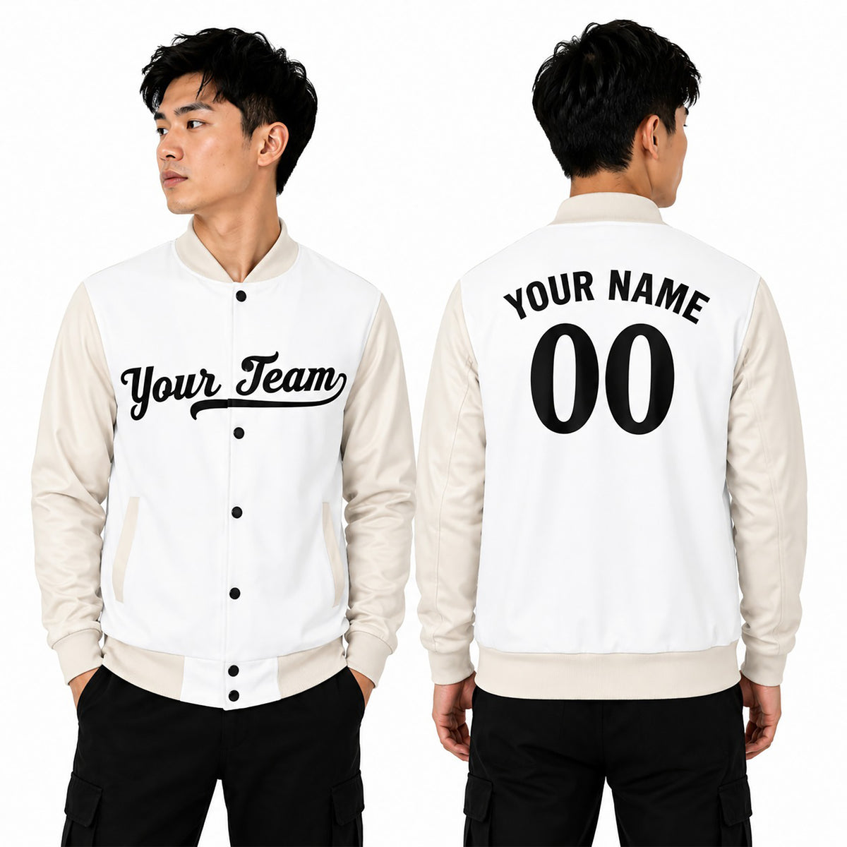 Personalized Minnesota Twins Varsity Jacket – White Cream Alternate Style, Custom Name & Number-1