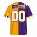 Personalized Minnesota Vikings 1998 Football Jersey – Purple Gold Split Legacy Style, Custom Name Patch, Team Name, Number & Logo-4