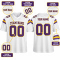 Personalized Minnesota Vikings 1998 Football Jersey – White Legacy Retired Player Style, Custom Name Patch, Team Name, Number & Logo-2