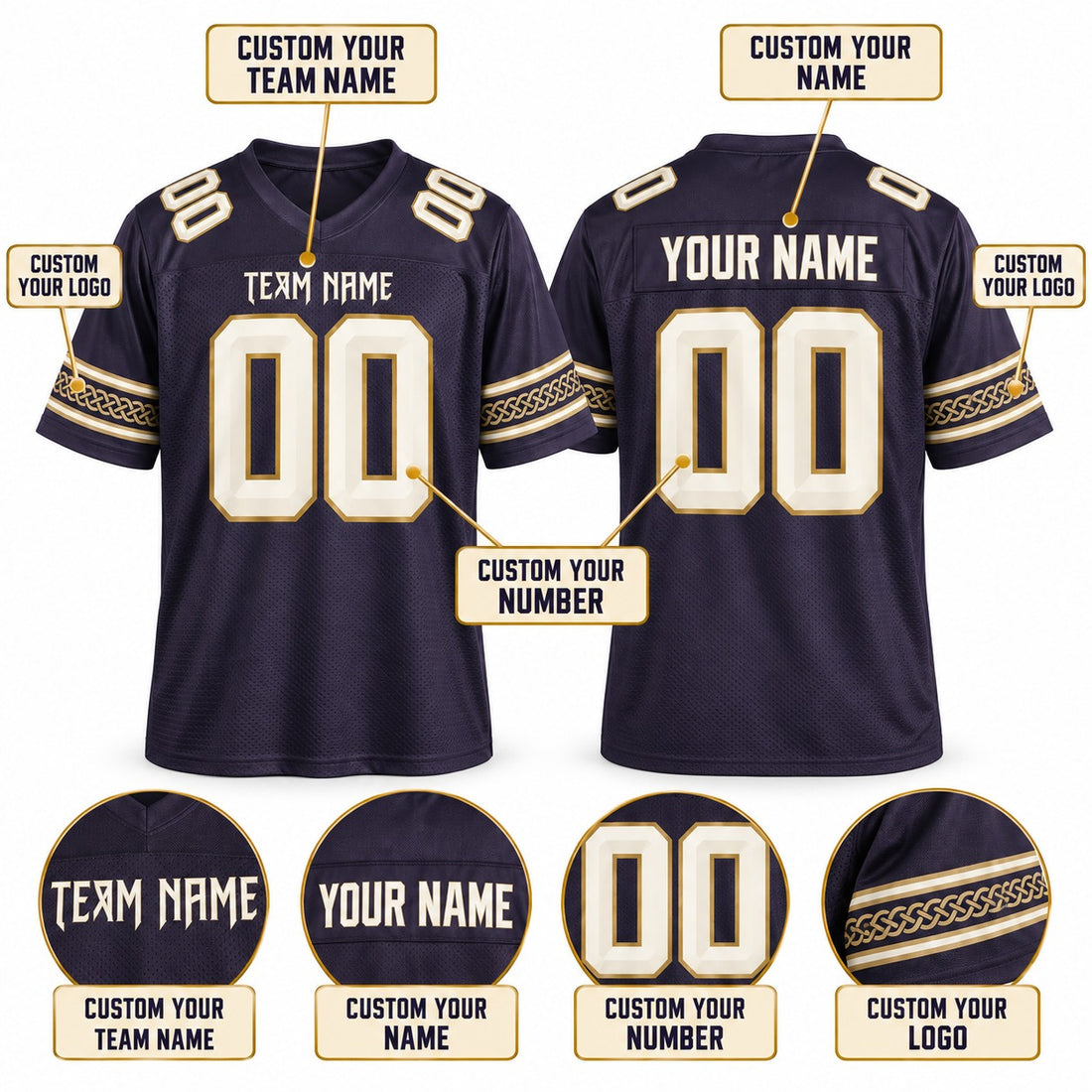 Personalized Minnesota Vikings 2026 Football Jersey – Purple Rivalries Style, Custom Name Patch, Team Name, Number & Logo-1