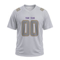 Personalized Minnesota Vikings Football Jersey – Gray Atmosphere Game Day Style, Custom Name & Number-4