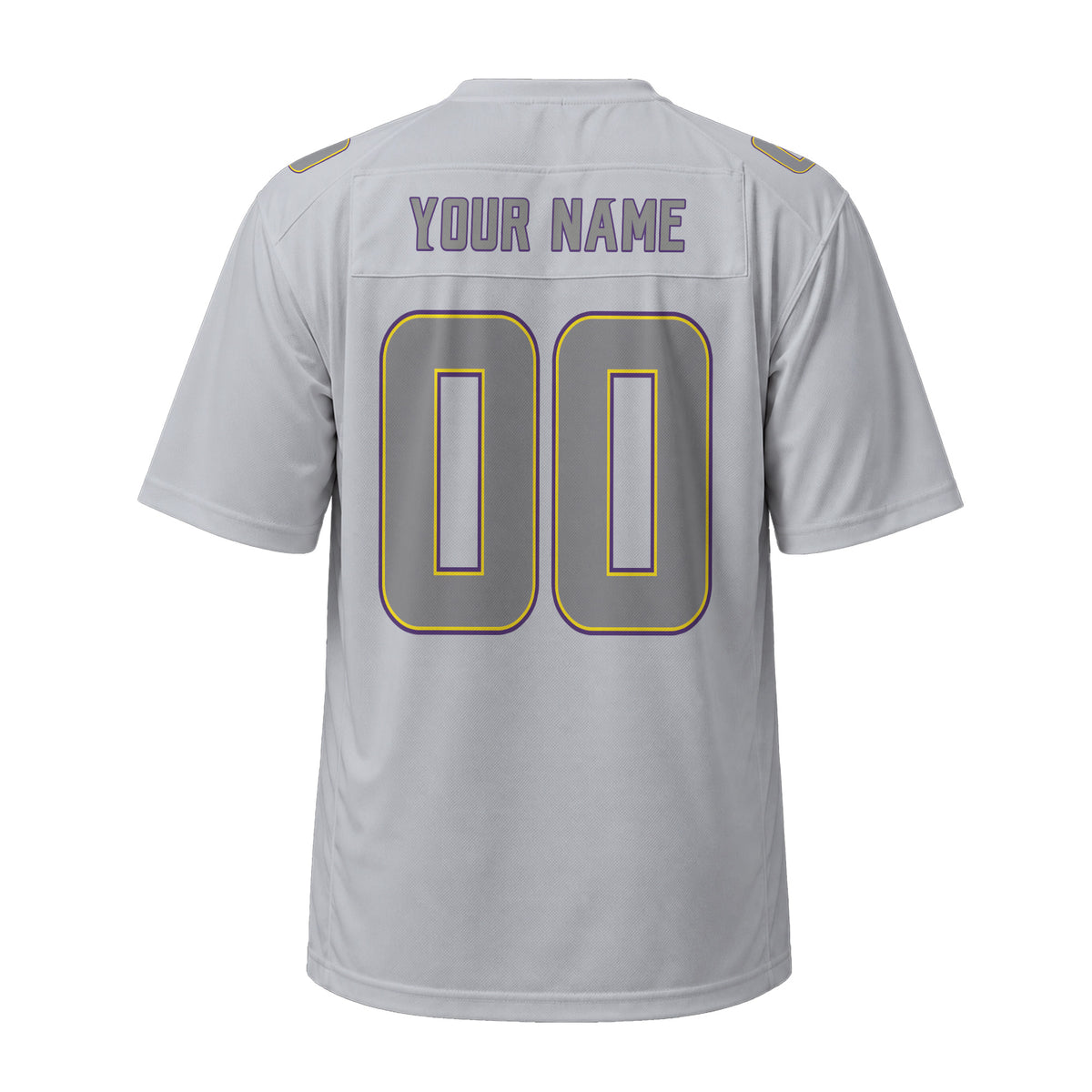 Personalized Minnesota Vikings Football Jersey – Gray Atmosphere Game Day Style, Custom Name & Number-5