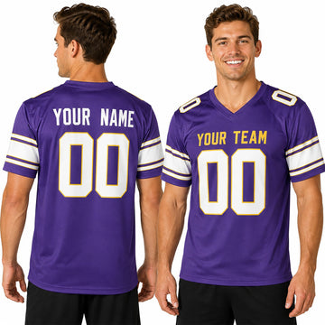Personalized Minnesota Vikings Football Jersey - Purple Classic Style, Custom Name & Number-1