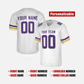 Personalized Minnesota Vikings Football Jersey - White Fan Style, Custom Name & Number-2