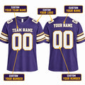 Personalized Minnesota Vikings Football Jersey – Purple Classic Style, Custom Name Patch, Team Name, Number & Logo-2