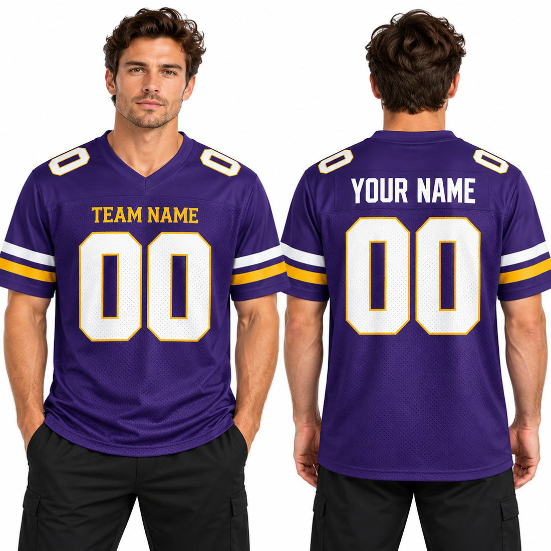 Personalized Minnesota Vikings Football Jersey – Purple Vapor F.U.S.E. Limited Style, Custom Name Patch, Team Name, Number & Logo-1