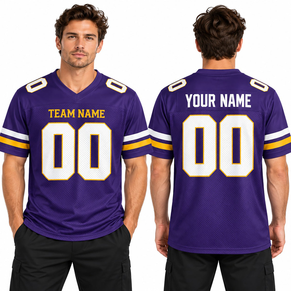 Personalized Minnesota Vikings Football Jersey – Purple Vapor F.U.S.E. Limited Style, Custom Name Patch, Team Name, Number & Logo-1