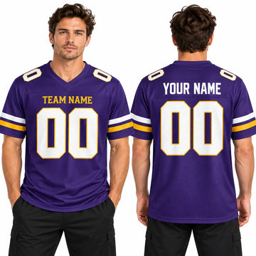 Personalized Minnesota Vikings Football Jersey – Purple Vapor F.U.S.E. Limited Style, Custom Name Patch, Team Name, Number & Logo-1