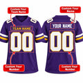 Personalized Minnesota Vikings Football Jersey – Purple Vapor F.U.S.E. Limited Style, Custom Name Patch, Team Name, Number & Logo-2