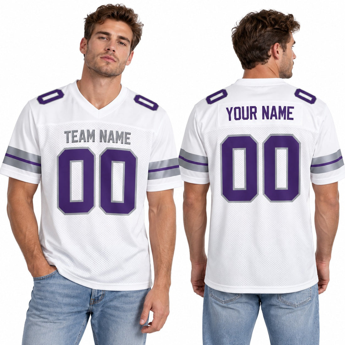 Personalized Minnesota Vikings Football Jersey – White Alternate Vapor F.U.S.E. Limited Style, Custom Name Patch, Team Name, Number & Logo-1