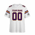 Personalized Minnesota Vikings Football Jersey – White Legacy Style, Custom Name Patch, Team Name, Number & Logo-3