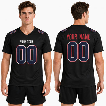 Personalized New England Patriots Football Jersey - Black Game Collection Style, Custom Name & Number-1