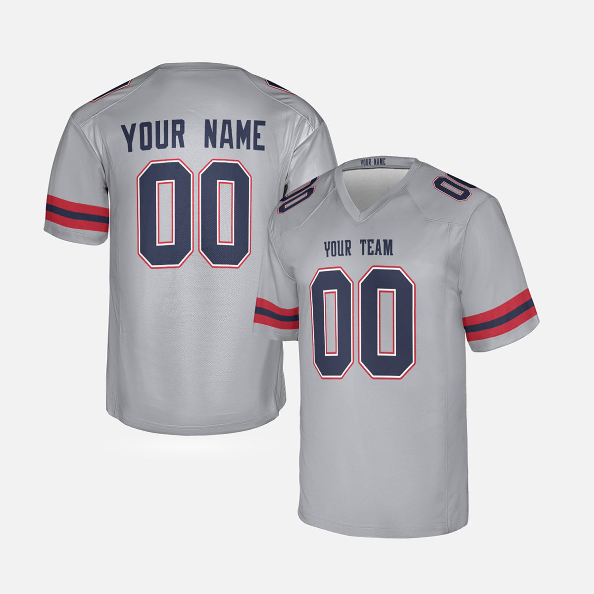 Personalized New England Patriots Football Jersey - Gray Inverted Legend Player Style, Custom Name & Number-3