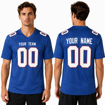 Personalized New England Patriots Football Jersey - Royal Legacy Fan Style, Custom Name & Number-1
