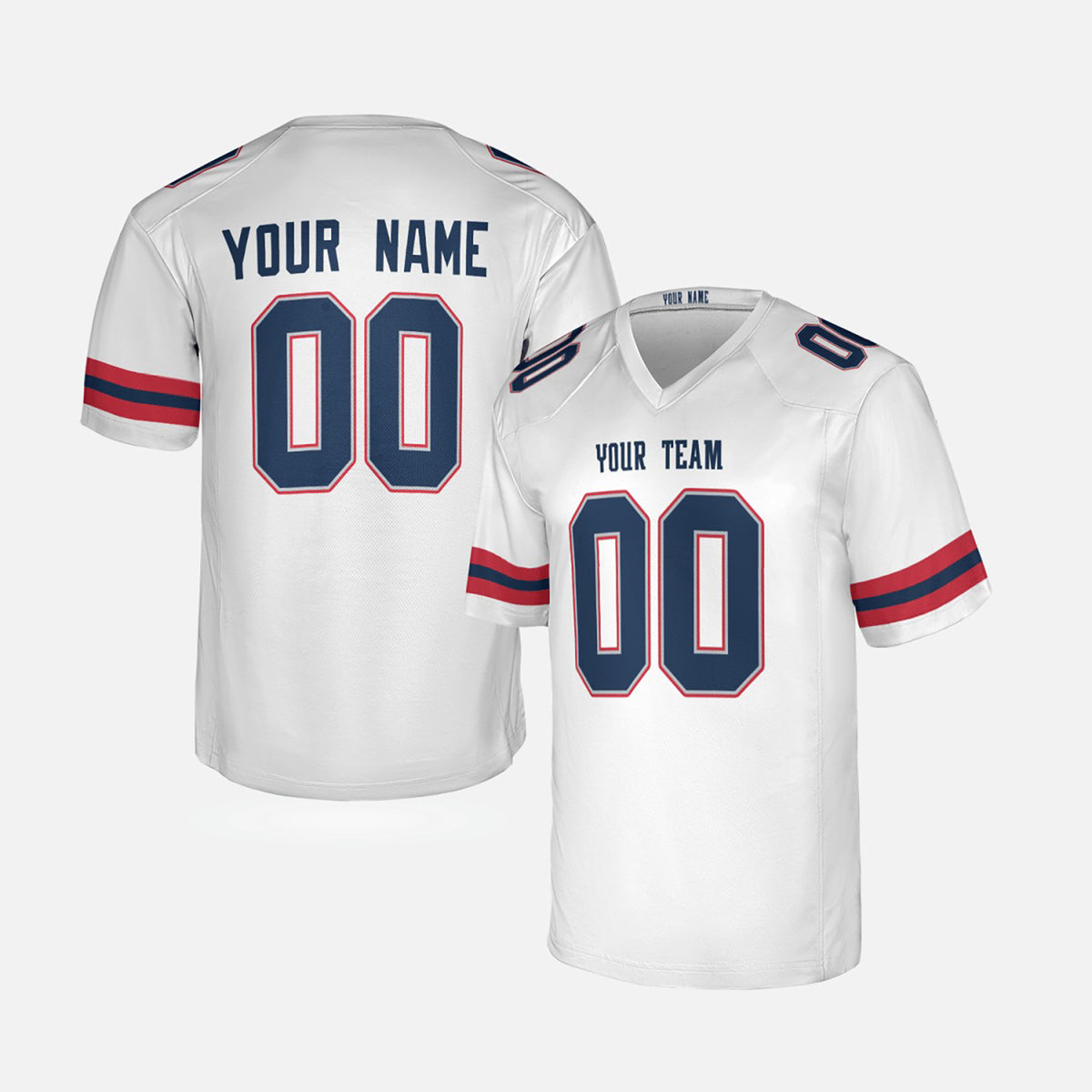 Personalized New England Patriots Football Jersey - White Alternate Style, Custom Name & Number-3