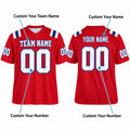Personalized New England Patriots Football Jersey – Red Retired Player Alternate Style, Custom Name Patch, Team Name, Number & Logo-2