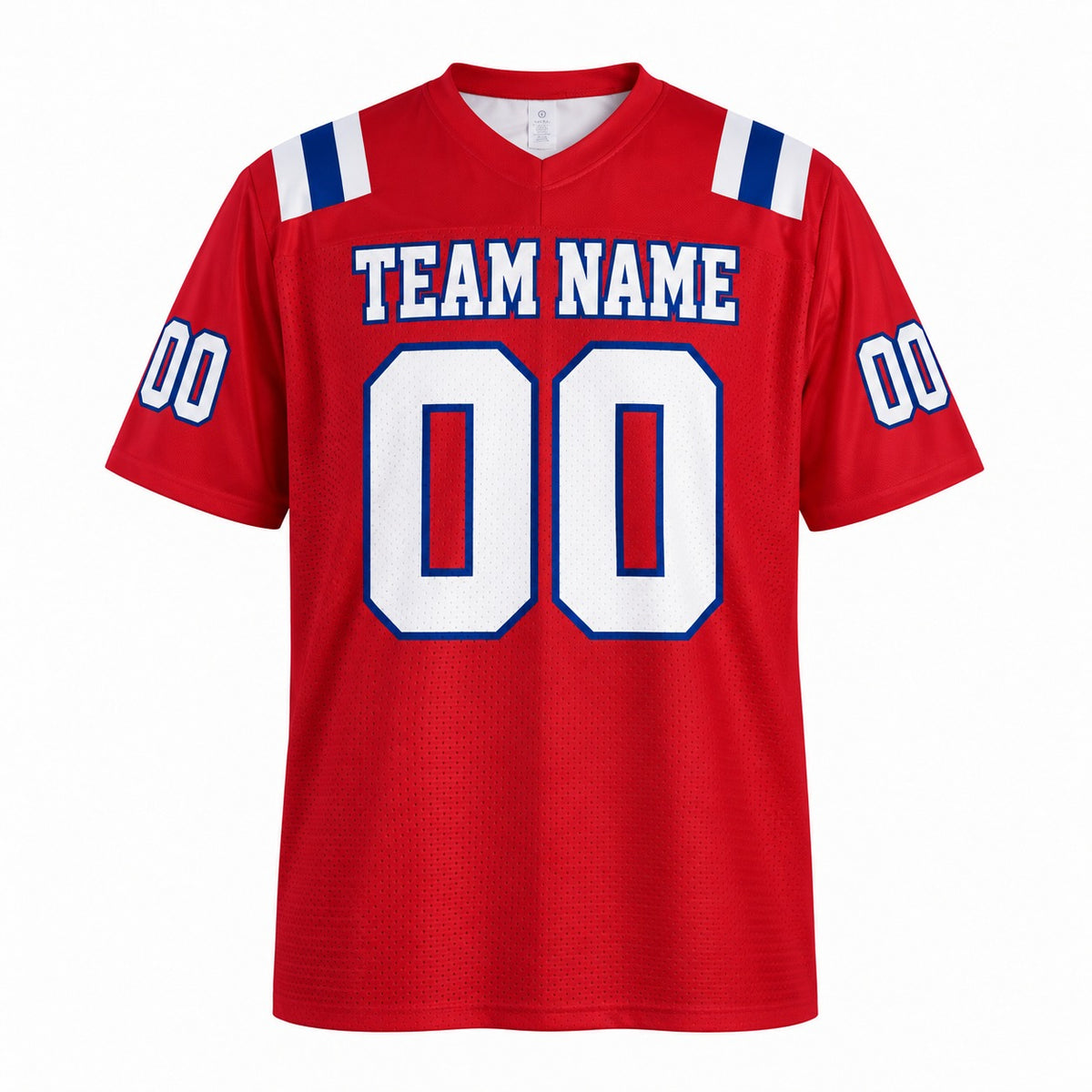 Personalized New England Patriots Football Jersey – Red Retired Player Alternate Style, Custom Name Patch, Team Name, Number & Logo-3