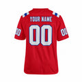 Personalized New England Patriots Football Jersey – Red Retired Player Alternate Style, Custom Name Patch, Team Name, Number & Logo-4
