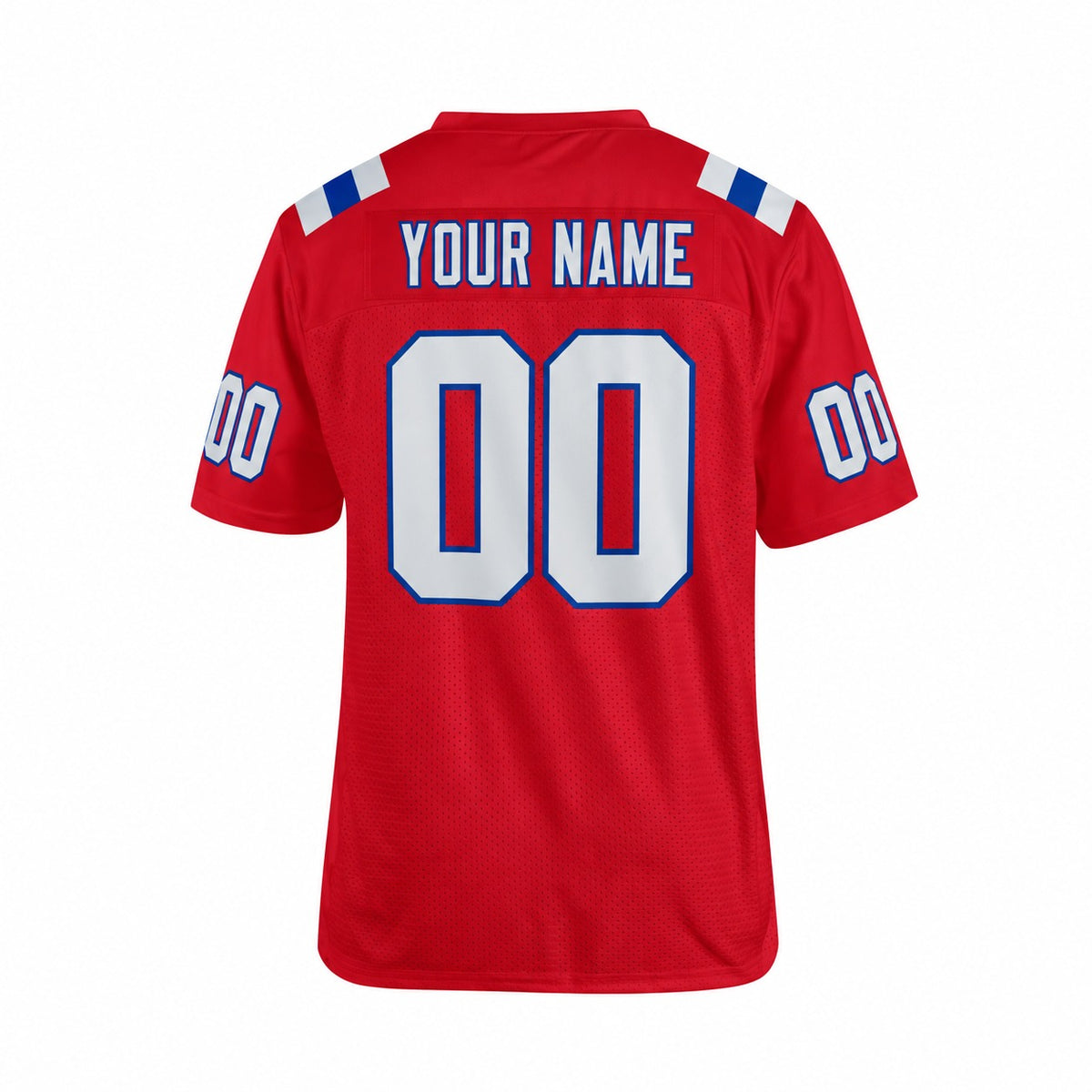 Personalized New England Patriots Football Jersey – Red Retired Player Alternate Style, Custom Name Patch, Team Name, Number & Logo-4