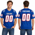 Personalized New England Patriots Football Jersey – Royal Legacy Style, Custom Name Patch, Team Name, Number & Logo-1