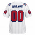 Personalized New England Patriots Football Jersey – White Legacy Style, Custom Name Patch, Team Name, Number & Logo-3