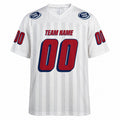 Personalized New England Patriots Football Jersey – White Legacy Style, Custom Name Patch, Team Name, Number & Logo-4