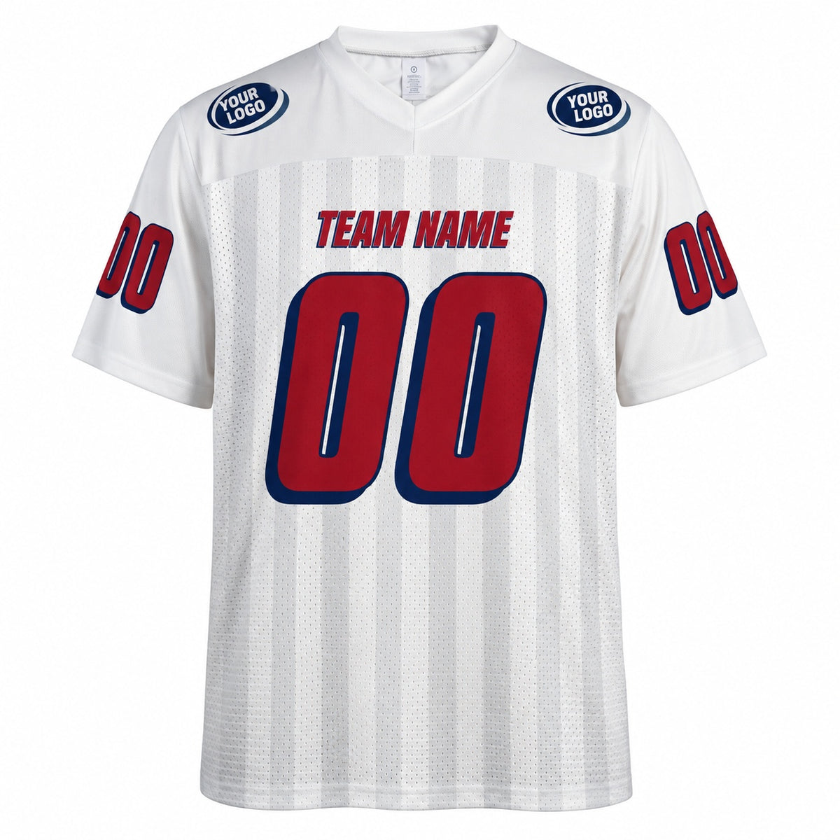 Personalized New England Patriots Football Jersey – White Legacy Style, Custom Name Patch, Team Name, Number & Logo-4