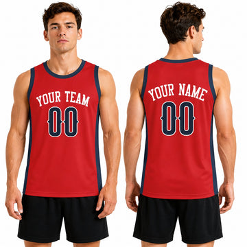Personalized New Orleans Pelicans Basketball Jersey - Red Fast Break Statement Style, Custom Name & Number-1