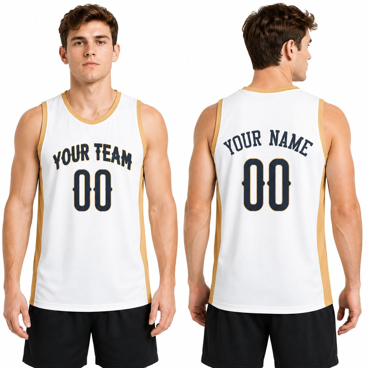 Personalized New Orleans Pelicans Basketball Jersey - White Swingman Association Style, Custom Name & Number-1