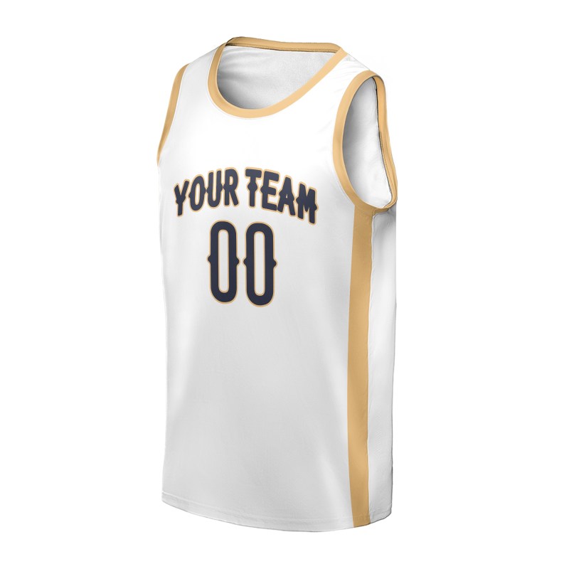 Personalized New Orleans Pelicans Basketball Jersey - White Swingman Association Style, Custom Name & Number-3