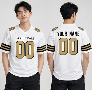 Personalized New Orleans Saints Football Jersey - White Alternate Style, Custom Name & Number-1