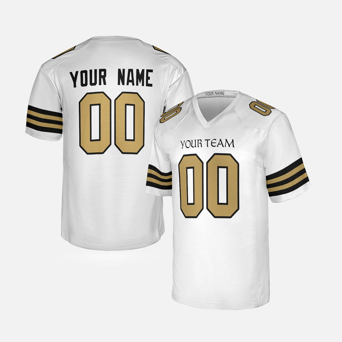 Personalized New Orleans Saints Football Jersey - White Alternate Style, Custom Name & Number-3