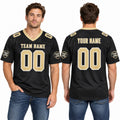 Personalized New Orleans Saints Football Jersey – Black Game Style, Custom Name Patch, Team Name, Number & Logo-1