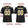 Personalized New Orleans Saints Football Jersey – Black Game Style, Custom Name Patch, Team Name, Number & Logo-2