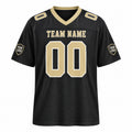 Personalized New Orleans Saints Football Jersey – Black Game Style, Custom Name Patch, Team Name, Number & Logo-4