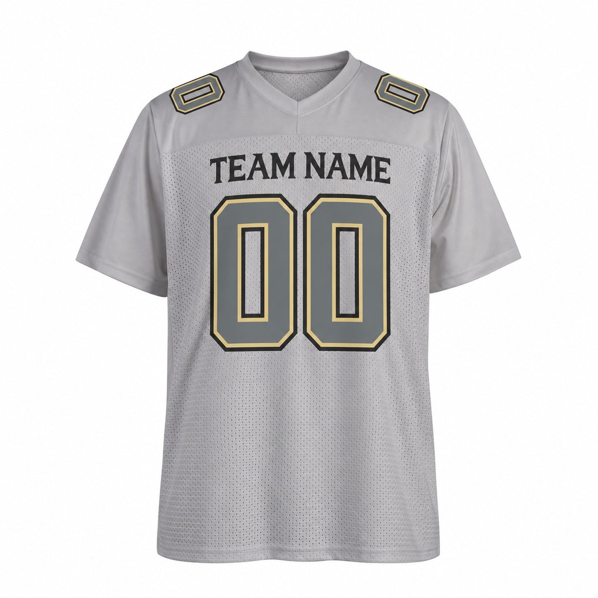 Personalized New Orleans Saints Football Jersey – Gray Atmosphere Game Style, Custom Name Patch, Team Name, Number & Logo-3