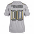 Personalized New Orleans Saints Football Jersey – Gray Atmosphere Game Style, Custom Name Patch, Team Name, Number & Logo-4