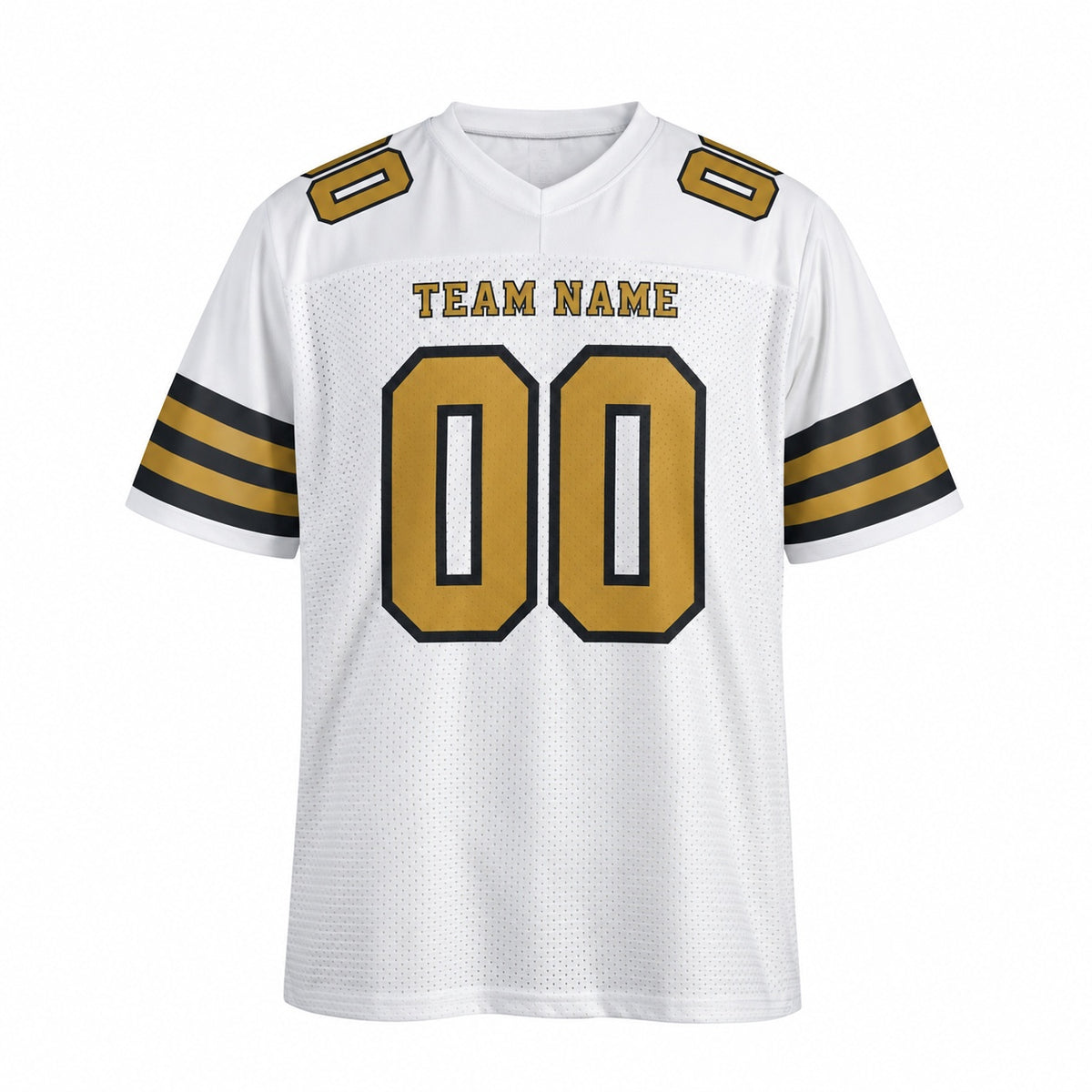Personalized New Orleans Saints Football Jersey – White Alternate Style, Custom Name Patch, Team Name, Number & Logo-3