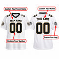 Personalized New Orleans Saints Football Jersey – White Game Style, Custom Name Patch, Team Name, Number & Logo-2