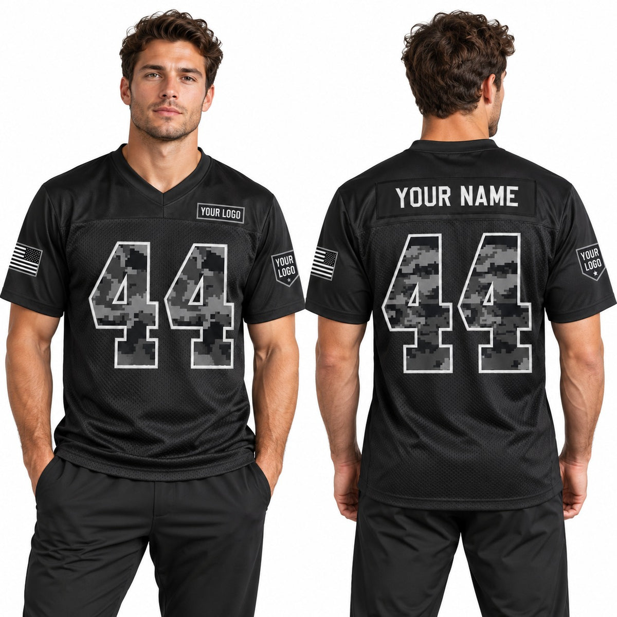 Personalized New York Giants 2026 Salute to Service Football Jersey – Black, Custom Name Patch, Team Name, Number & Logo-1