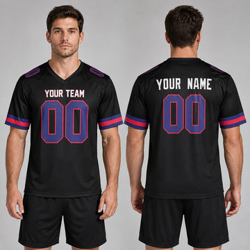 Personalized New York Giants Football Jersey - Black Fashion Game Style, Custom Name & Number-1