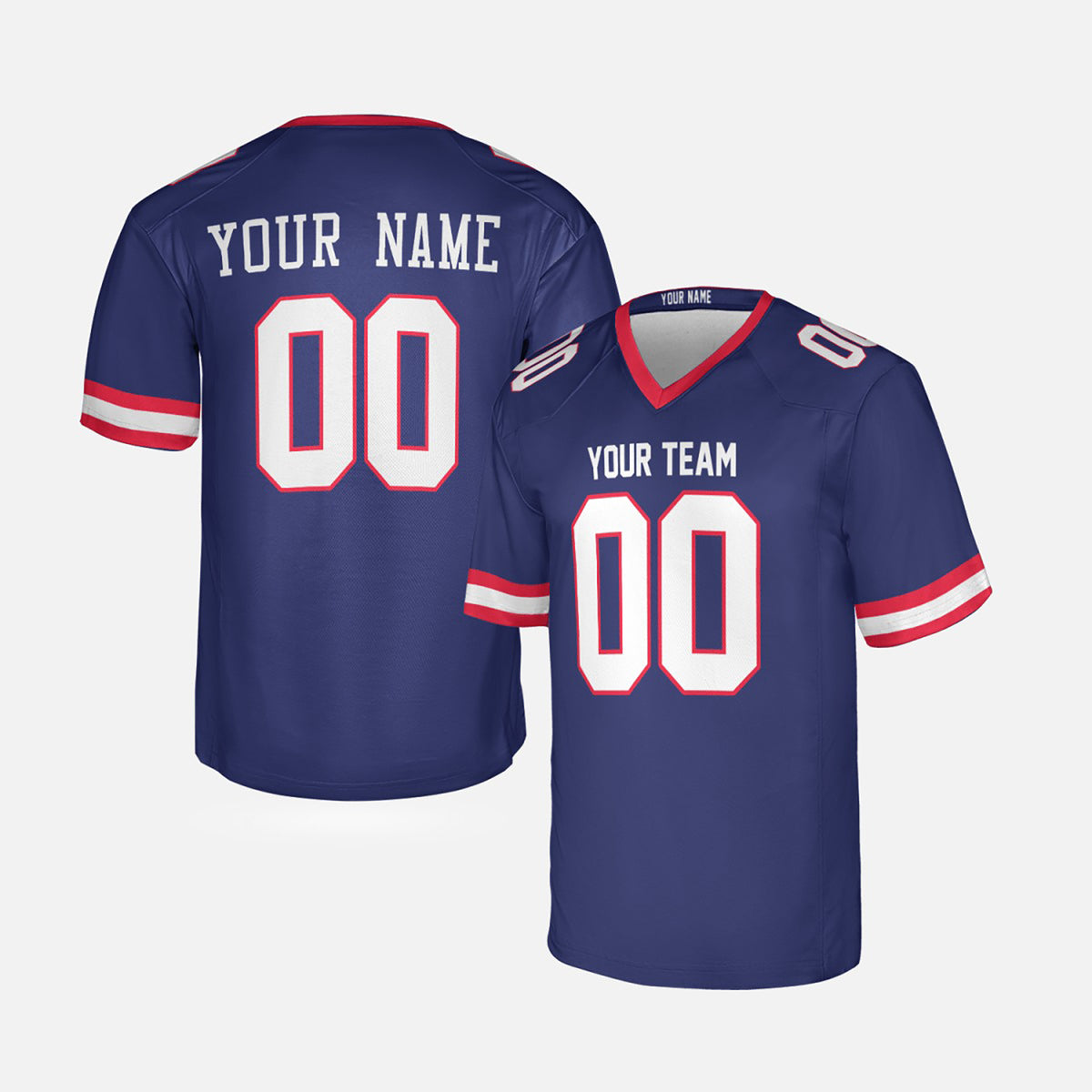 Personalized New York Giants Football Jersey - Royal Classic Style, Custom Name & Number-2