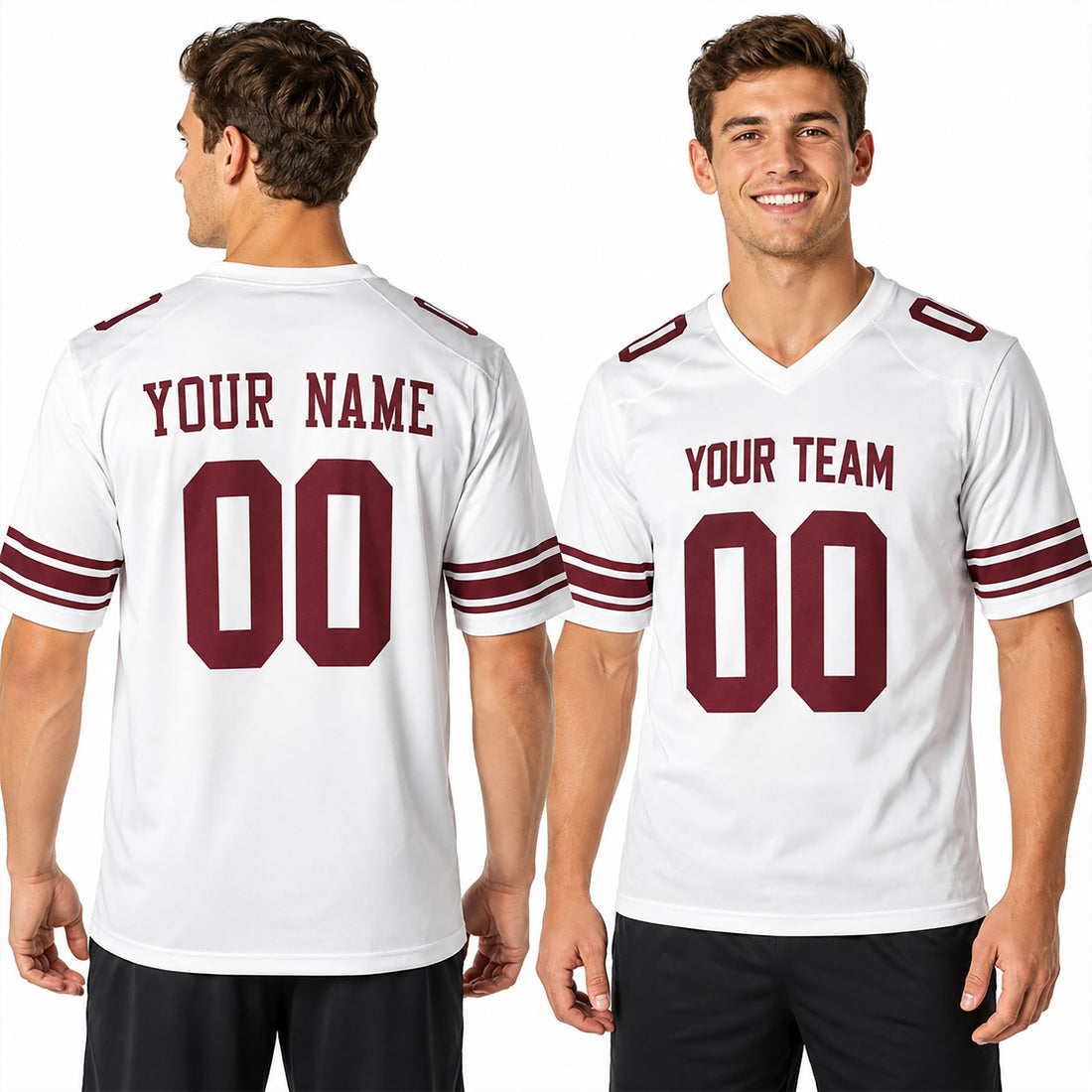 Personalized New York Giants Football Jersey - White Fan Style, Custom Name & Number-1