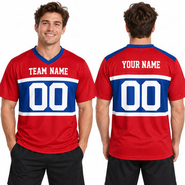 Personalized New York Giants Football Jersey – Century Red Retired Player Alternate Style, Custom Name Patch, Team Name, Number & Logo-1